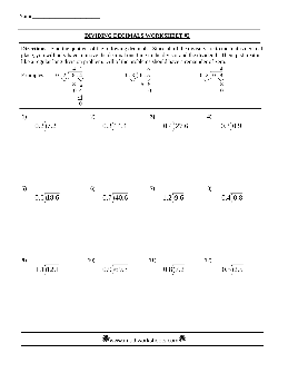 dividing decimals worksheets theworksheets com theworksheets com