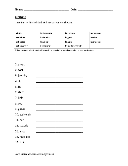 French Language Worksheets – TheWorksheets.CoM – TheWorksheets.com