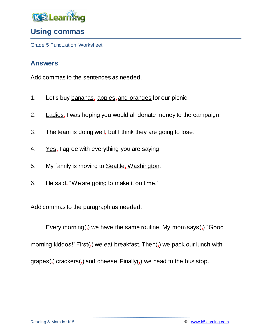 Commas Worksheets – TheWorksheets.CoM – TheWorksheets.com