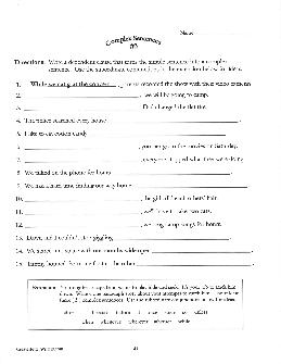 Complex Sentences Worksheets – TheWorksheets.CoM – TheWorksheets.com