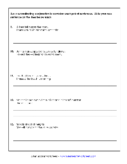 Conjunctions Worksheets – TheWorksheets.CoM – TheWorksheets.com