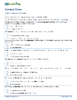Context Worksheets – TheWorksheets.CoM – TheWorksheets.com