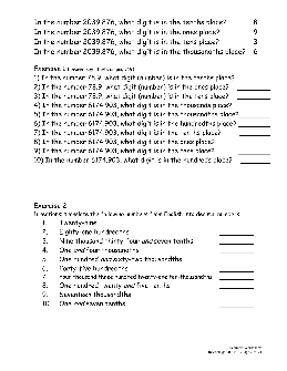 decimal place value worksheets theworksheets com theworksheets com