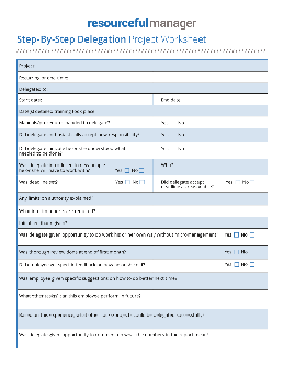 Delegation Worksheets – TheWorksheets.CoM – TheWorksheets.com