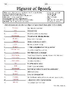 Figures of Speech Exercises