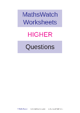 Gcse Maths Worksheets Theworksheets Com Theworksheets Com