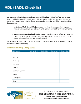 Independent Living Checklist Worksheets – TheWorksheets.CoM ...