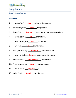 irregular verbs worksheets theworksheets com theworksheets com