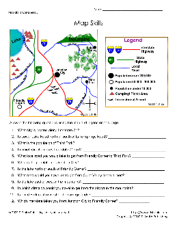 middle school map skills worksheets