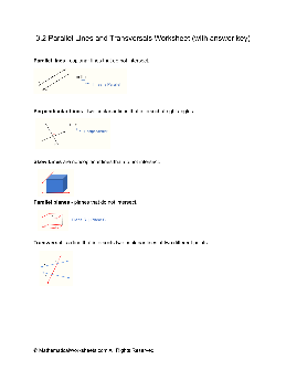 Parallel Lines And Transversals Worksheets – TheWorksheets.CoM