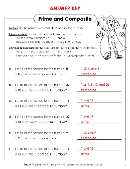 Prime And Composite Numbers Worksheets – TheWorksheets.CoM
