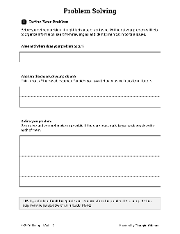 problem solving in the workplace worksheet