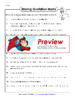 quotation marks worksheets theworksheets com theworksheets com