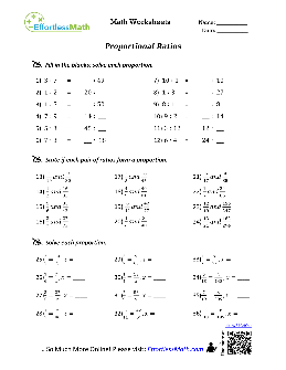 Ratio Proportion Worksheets – TheWorksheets.CoM – TheWorksheets.com