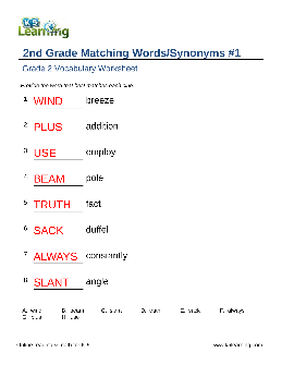 Synonym Worksheets – TheWorksheets.CoM – TheWorksheets.com