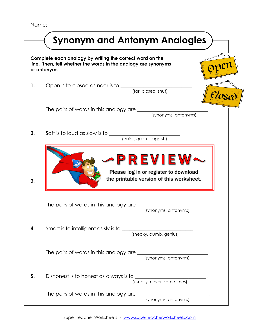 Synonym Worksheets – TheWorksheets.CoM – TheWorksheets.com