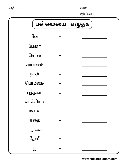 grade 2 worksheets in tamil
